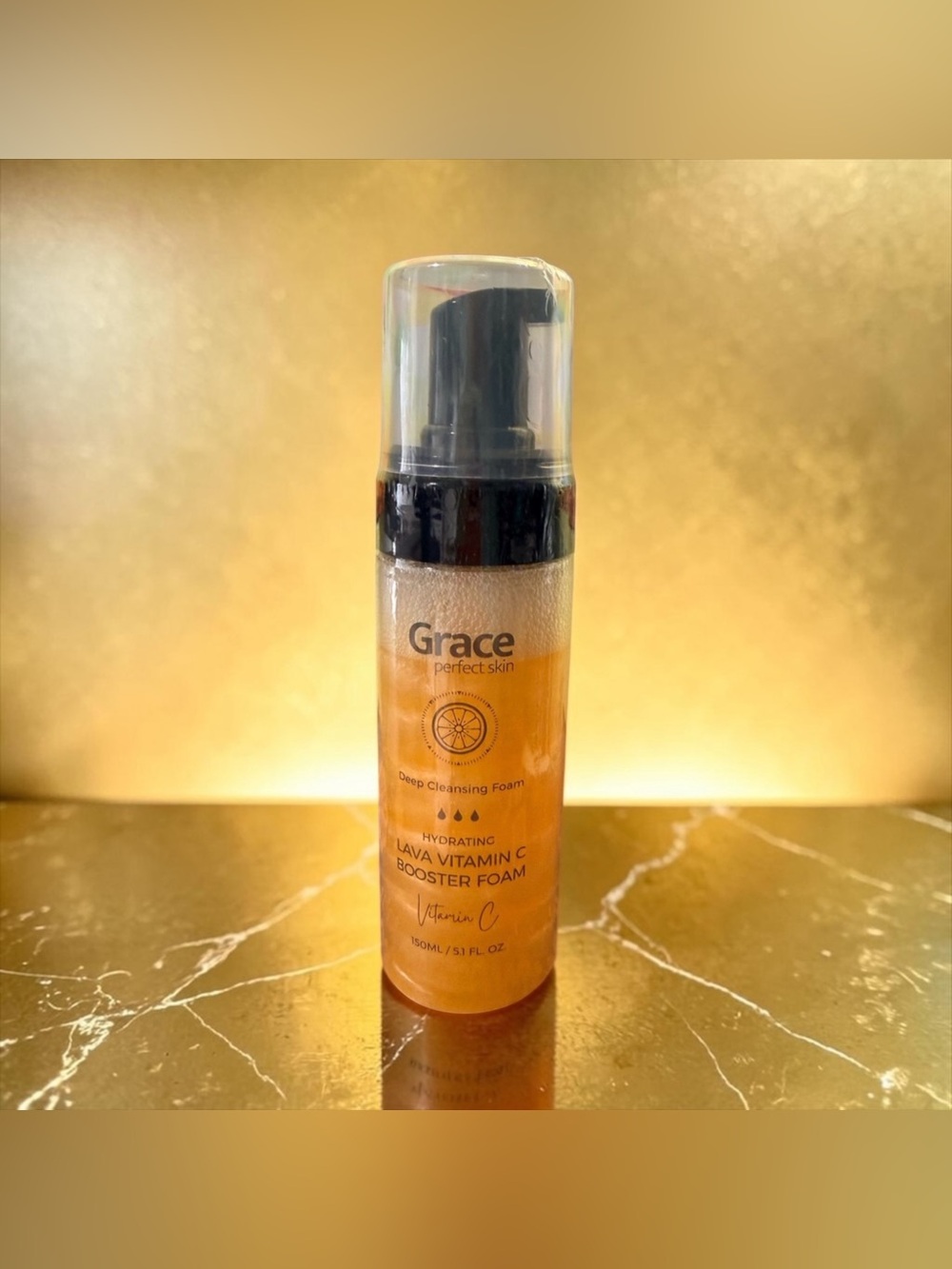 Grace Lava Vitamin C Booster Foam - Orange & Black